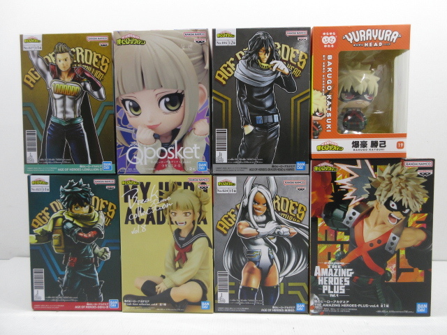 n75533-ty 未開封☆8個 ヒロアカフィギュア ゆらゆらヘッド Qposket 等