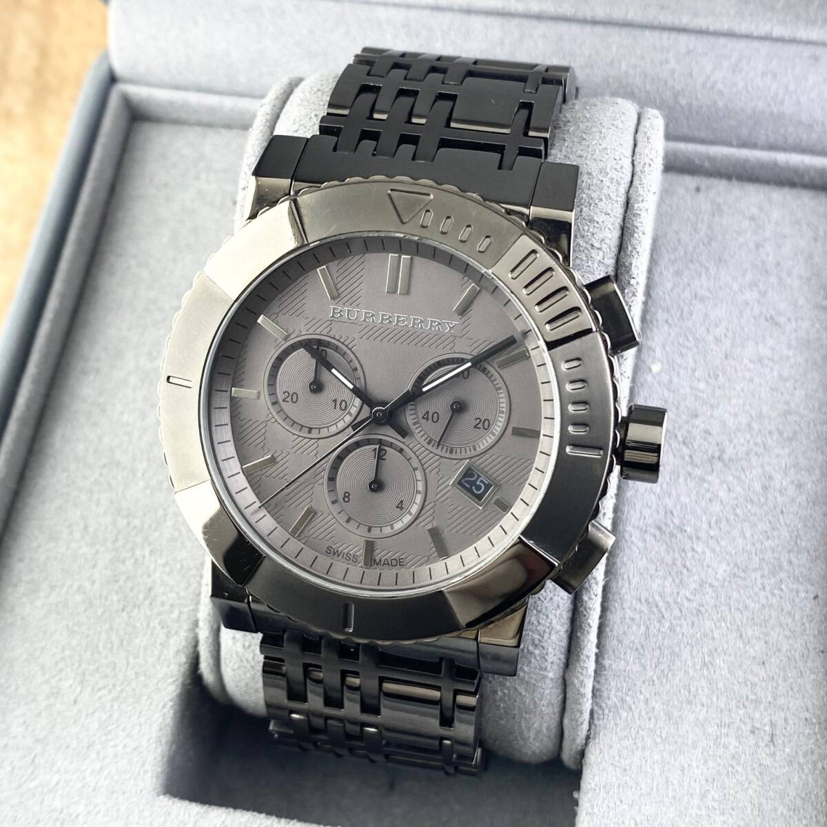 1円〜】BURBERRY バーバリー 腕時計 メンズ クロノグラフ BU2305