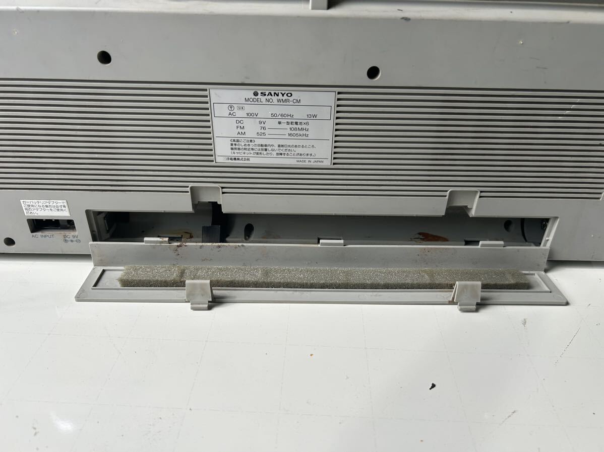 SANYO サンヨー ダブルラジカセ WMR-CM 通電のみ確認 動作未確認 中古