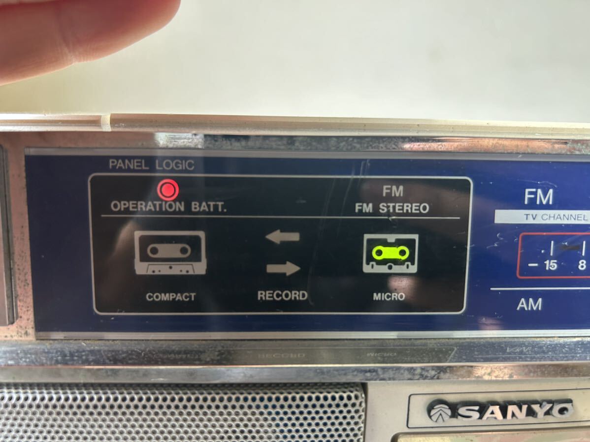 SANYO サンヨー ダブルラジカセ WMR-CM 通電のみ確認 動作未確認 中古