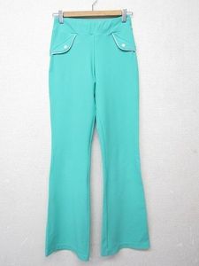 I1848：G-FIT(ジーフィット)ロングパンツLフレアパンツ/緑/ヨガウェア/フィットネス/ダン