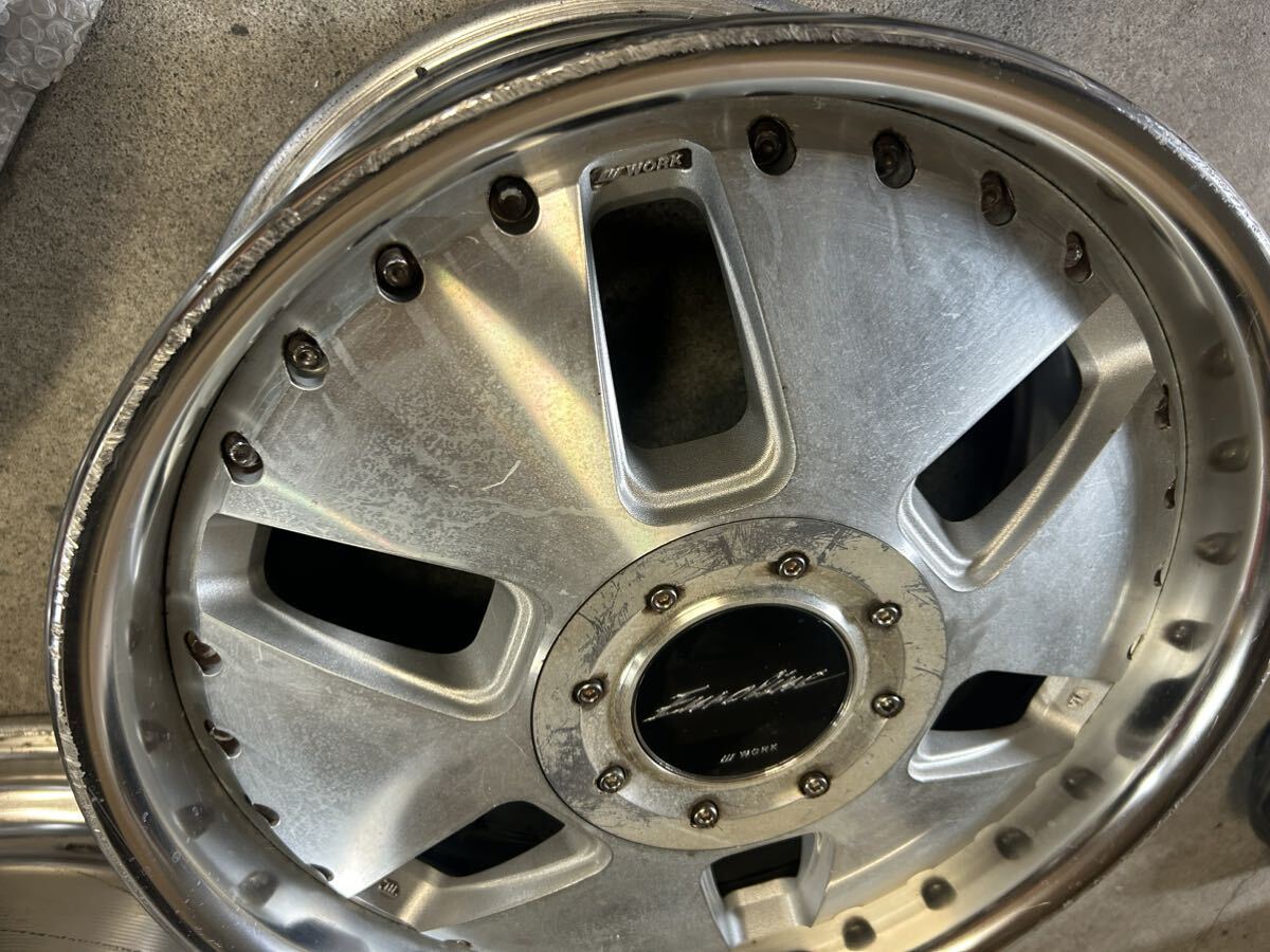 ☆WORK ワーク ユーロライン 4本 ディッシュ 7.5J 8.5J ジャンク 4穴