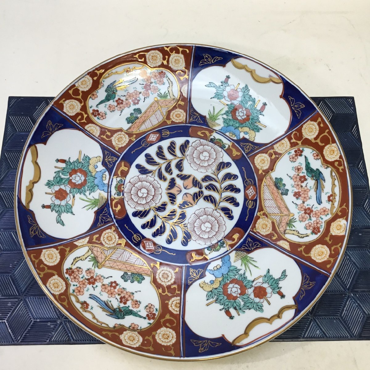 保管品/CSS】 伊万里焼 大皿 金襴手 伊万里 GOLD IMARI 色絵金彩 芙蓉
