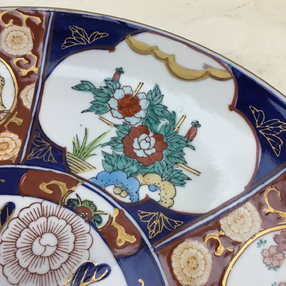 保管品/CSS】 伊万里焼 大皿 金襴手 伊万里 GOLD IMARI 色絵金彩 芙蓉
