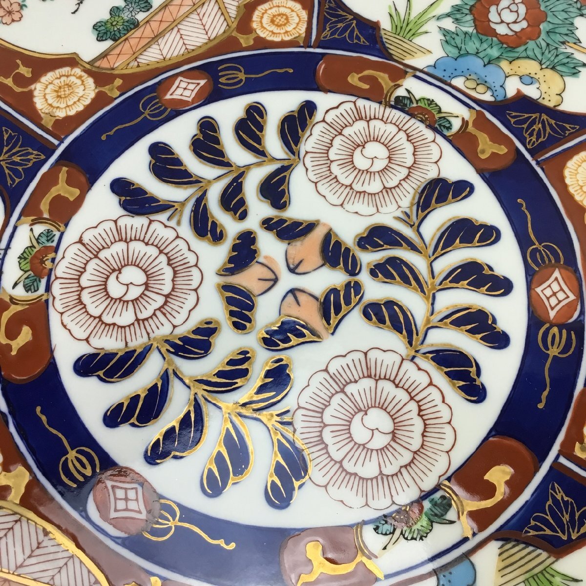 保管品/CSS】 伊万里焼 大皿 金襴手 伊万里 GOLD IMARI 色絵金彩 芙蓉