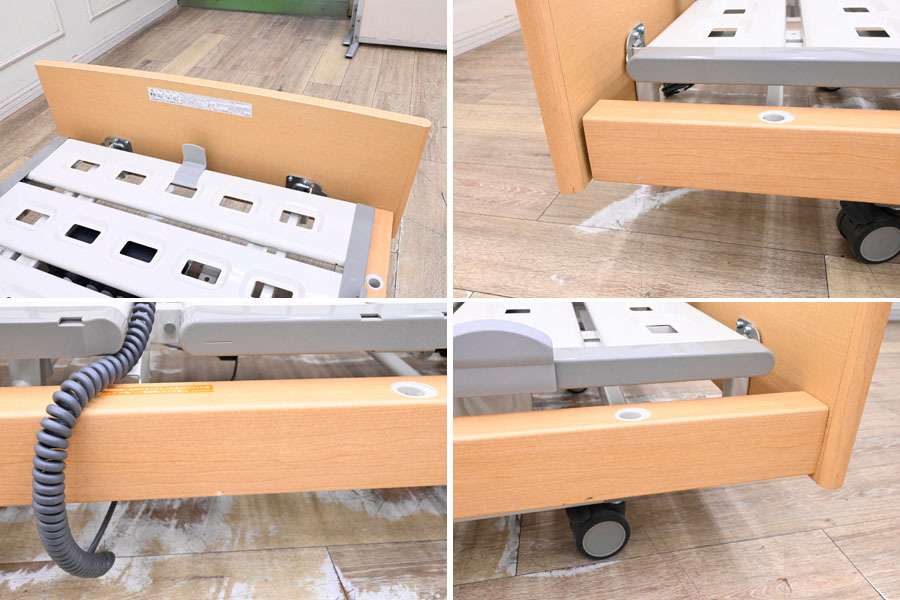 ER061 美品 パラマウントベッド 介護ベッド 3モーター 昇降ベッド 介護ベット リクライニング 転倒防止ガード_8