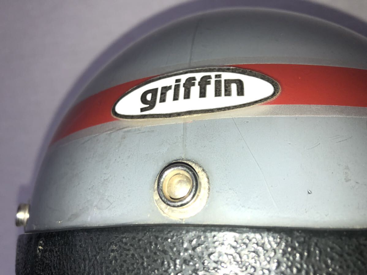 Griffin ジェット ヘルメット サイズM ビンテージ グリフィン グレー デザイン70s年代HONDAトリコロールDOT規格要リペア ハーレーブコベル | griffin ヘルメット STAFF BLOG ADDICT