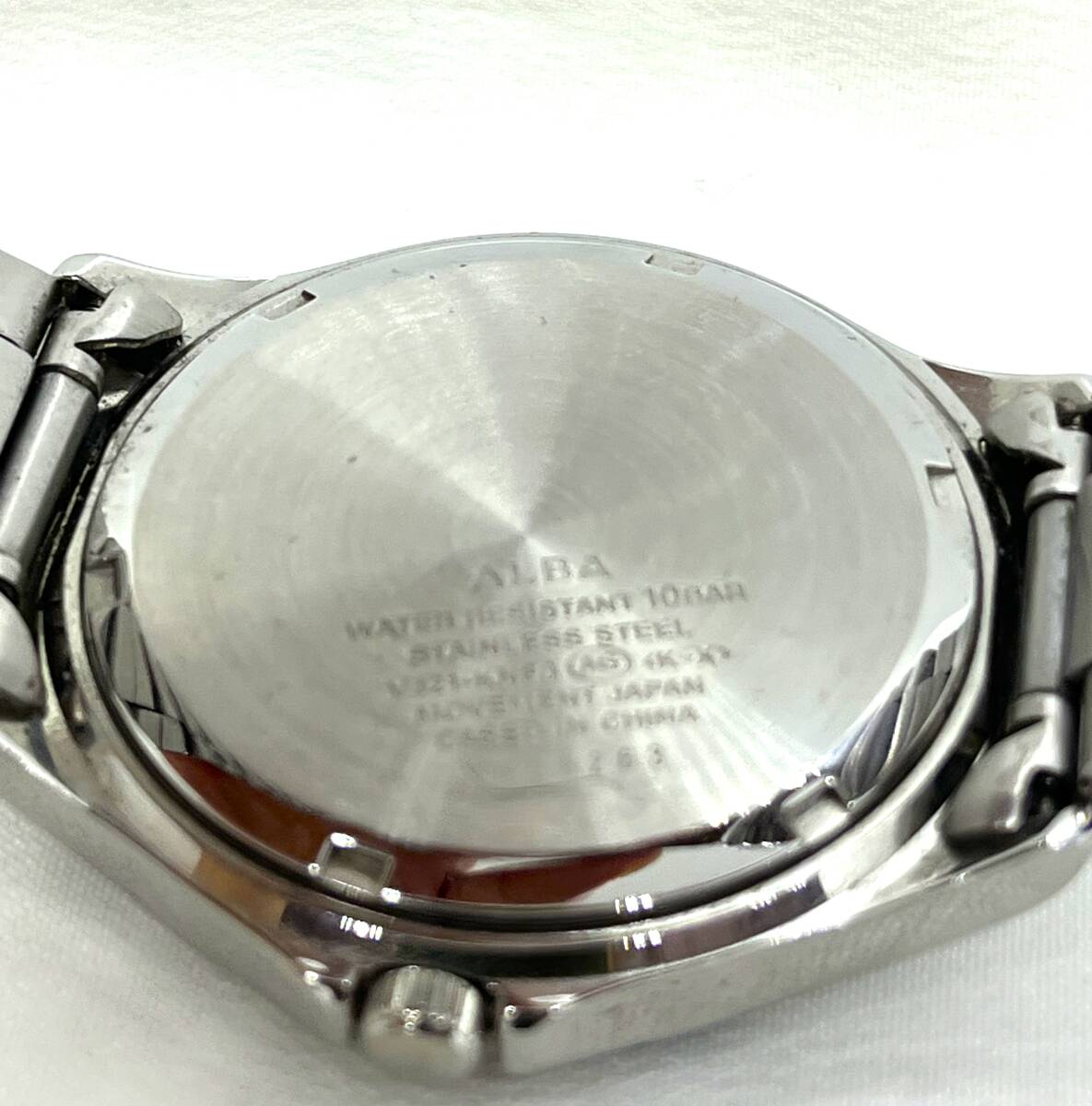 中古　美品　ALBA　アルバ　メンズクォーツ腕時計　アナログ　３針　電池交換　稼働中/3871-1_5