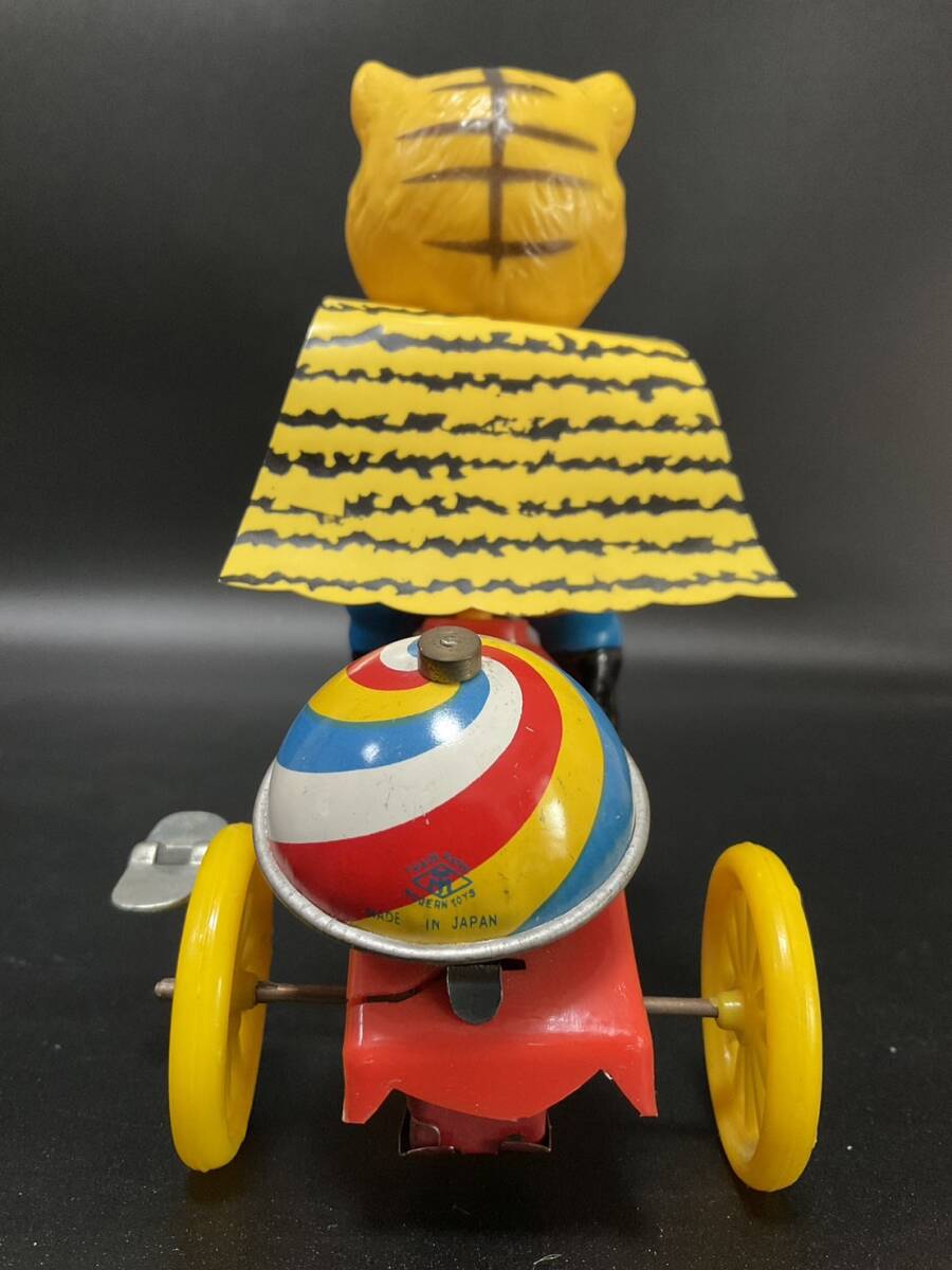 958】タイガーマスク三輪車 可動 ／ ◇Tin Toy ブリキ（中古）／ 1円