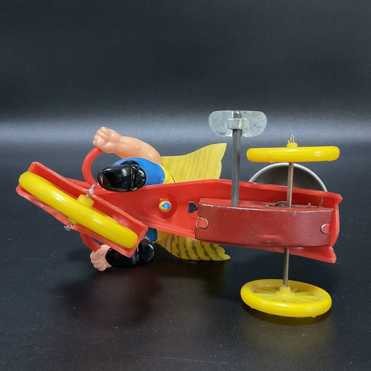 958】タイガーマスク三輪車 可動 ／ ◇Tin Toy ブリキ（中古）／ 1円