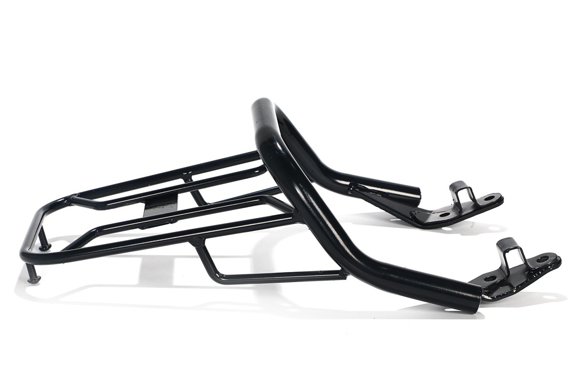 HONDA ホンダ 用 リア キャリア ズーマーX JF52 110cc ブラック 黒 スチール 製 荷台 汎用 社外品 バイク カスタム パーツ_6