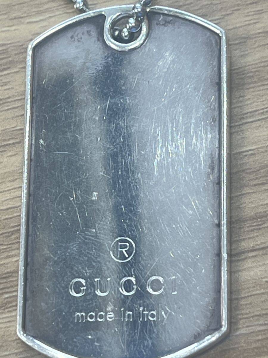 GUCCI グッチ 】シルバー ネックレス ドッグタグ プレート925刻印