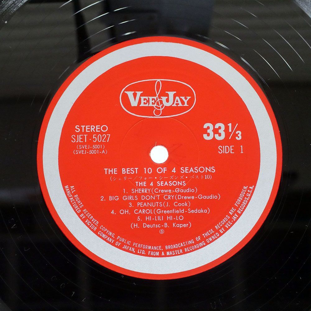 帯付き フォー・シーズンズ/ベスト10/VEEJAY SJET5027 LP_2