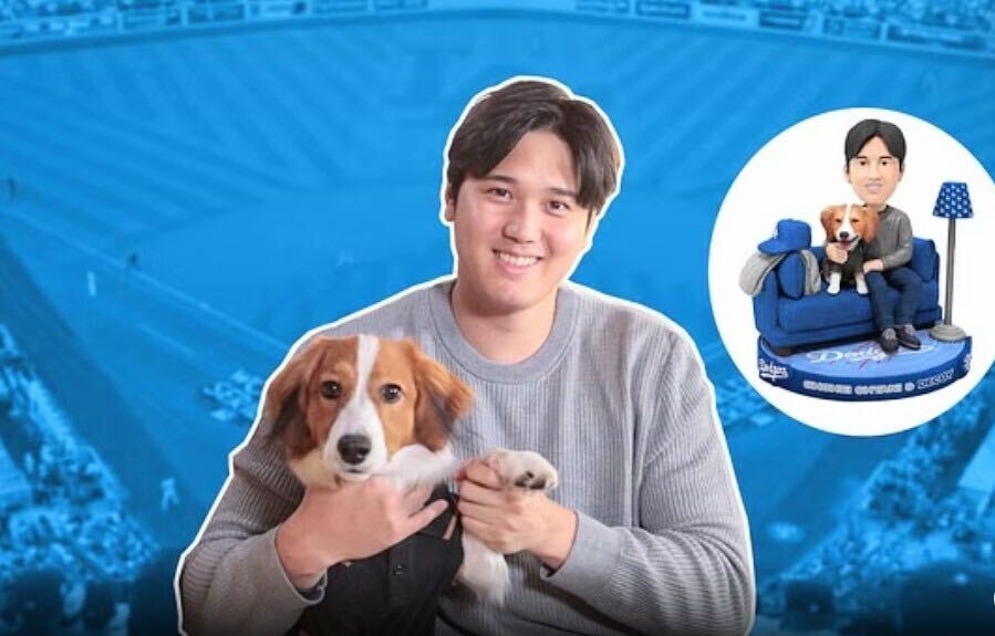 限定品》最新 2024 大谷翔平 デコピン FOCO製 ボブルヘッド ドジャース