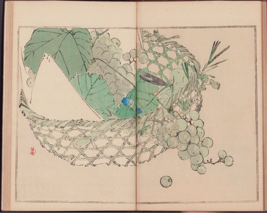 hana_desu15 真作 渡辺省亭「省亭花鳥画譜 全三冊」明治23-24年(1890
