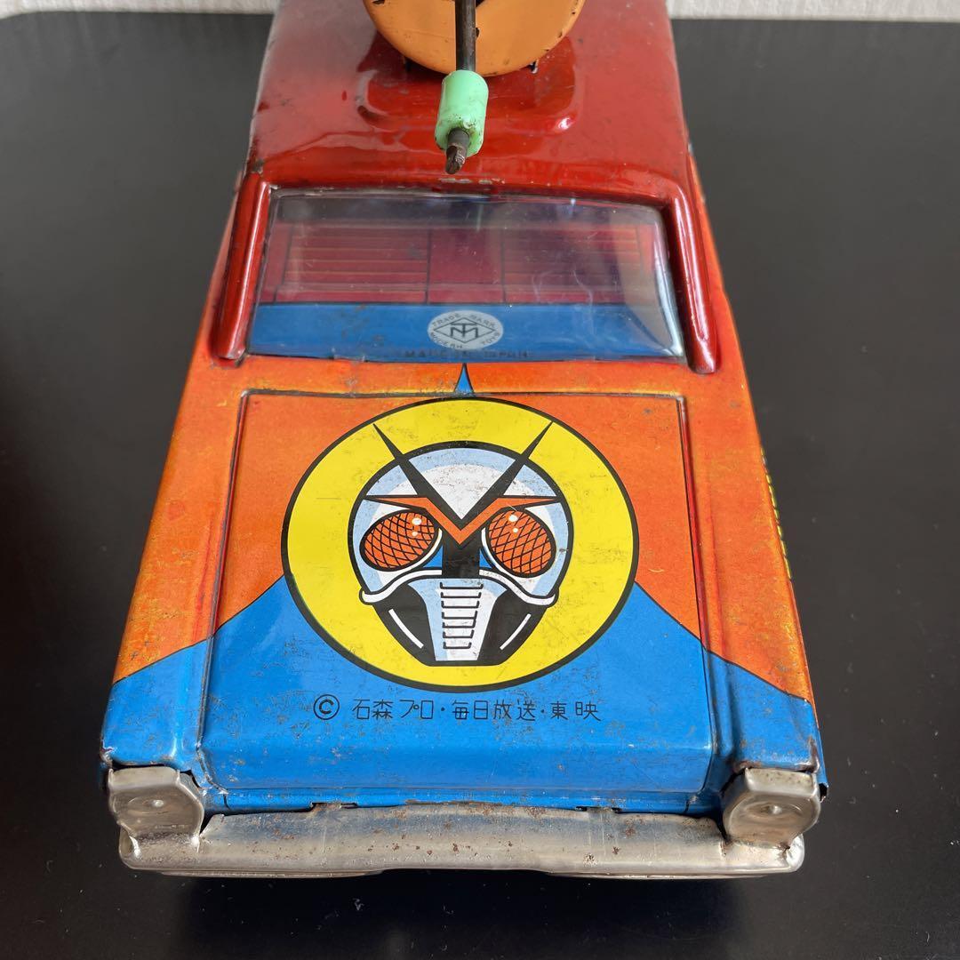仮面ライダーX ブリキカー 増田屋 当時品 28.5cm 1974年製造(ソフビ