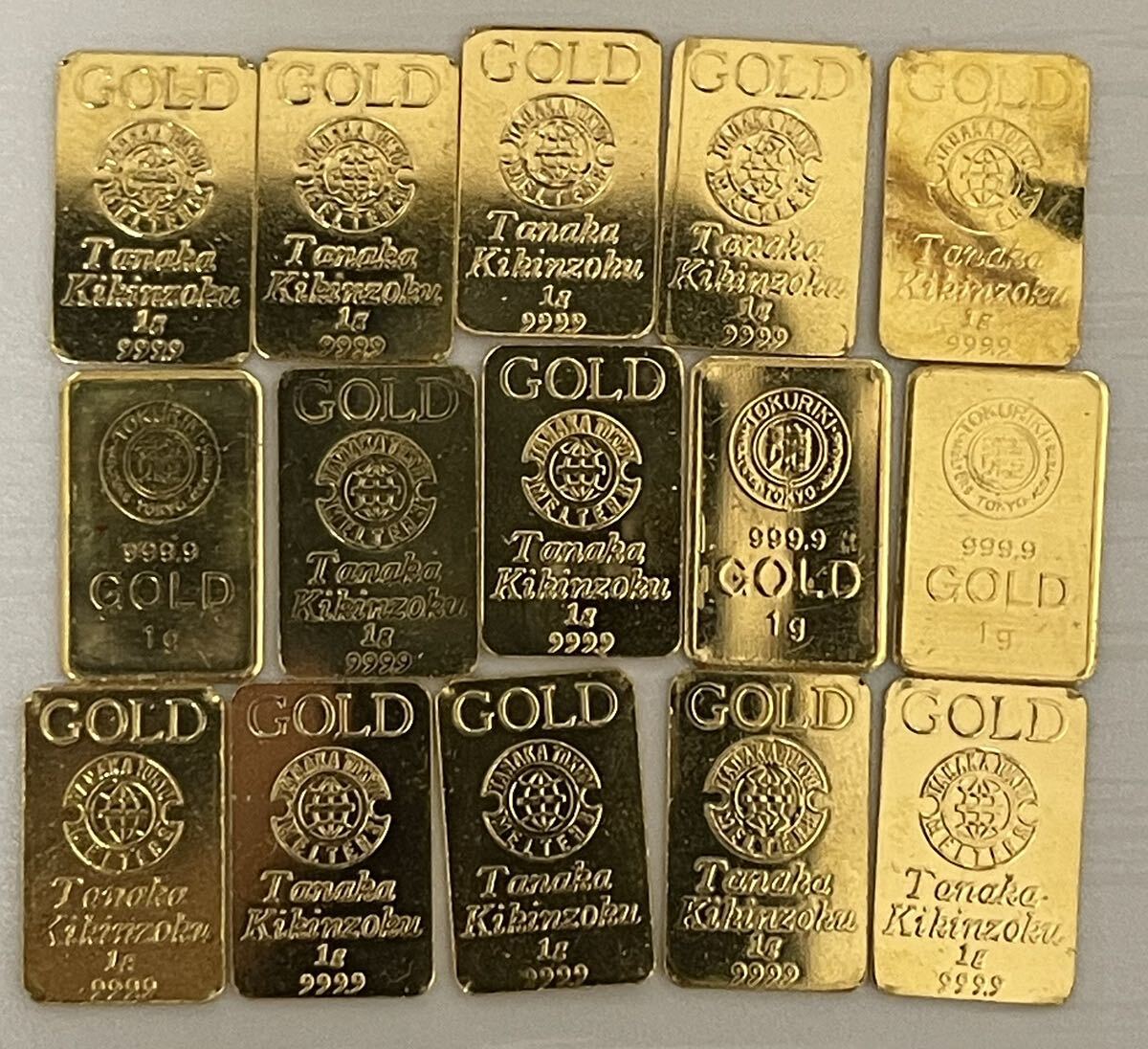 純金 1g 15個セット GOLD 純金 24金 K24 インゴット 東京ユニオン