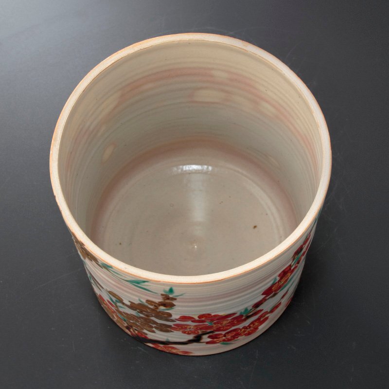 茶道具　片身替　手鉢　八代　白井半七　共箱　菓子器　懐石　食器　陶芸　隅田川焼 古美味】八代白井半七造『淡々斎書付』乾山写色絵水指 茶道具 保証品