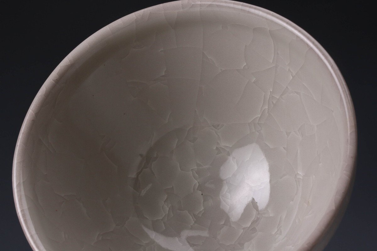 佳香】人間国宝 中島宏 青磁茶碗 共箱 茶道具 本物保証(陶磁一般