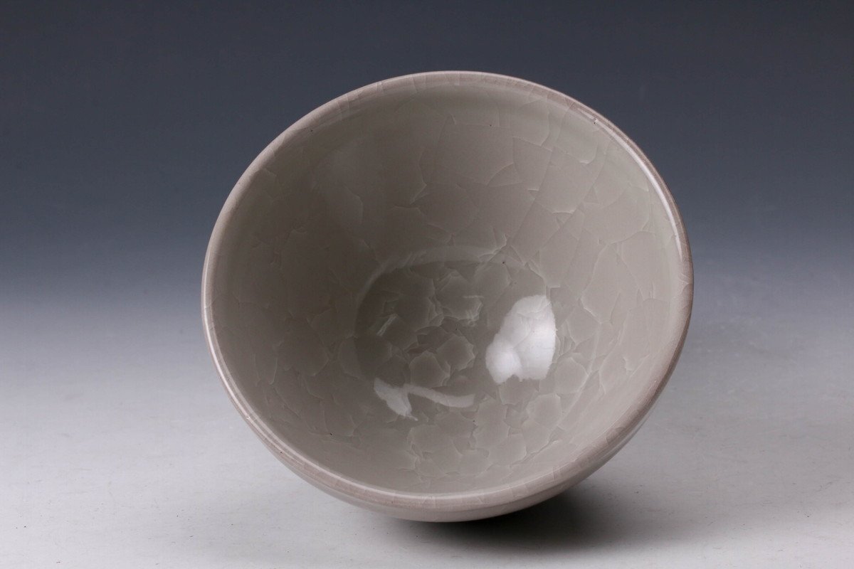 佳香】人間国宝 中島宏 青磁茶碗 共箱 茶道具 本物保証(陶磁一般