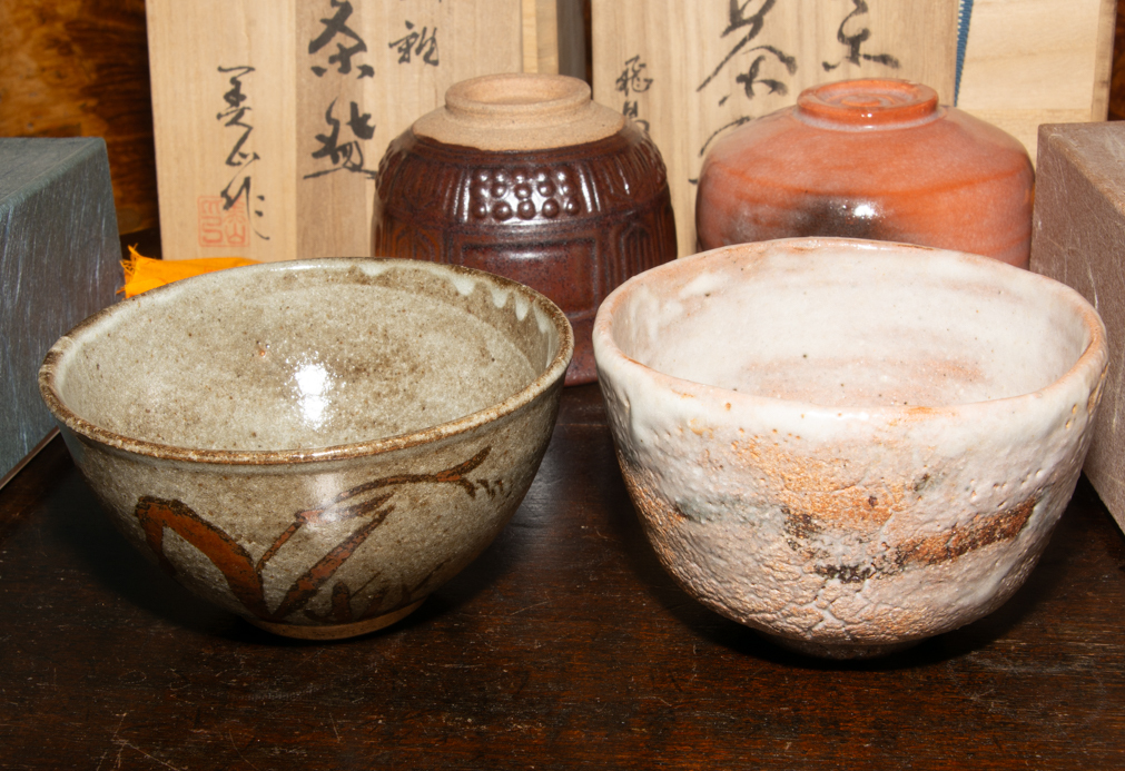 茶碗 7客 未使用品 飛鳥窯 中島卓 三代 寺田美山 他 赤楽 絵唐津