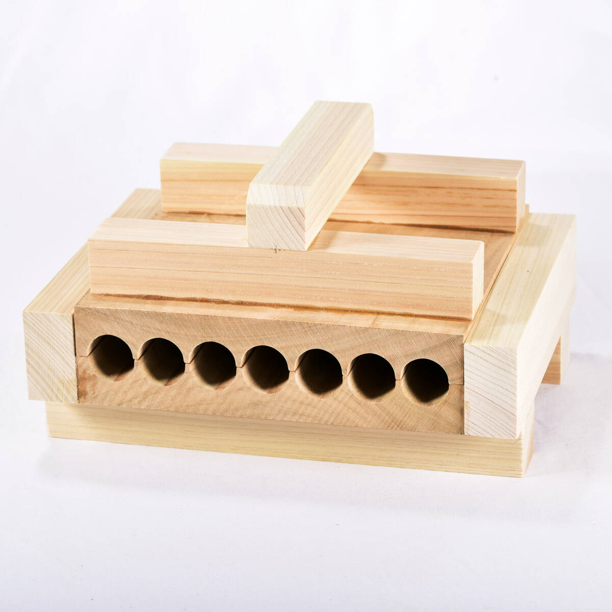 球断器 7連 サクラ材使用 家庭用　団子　みたらし団子　業務用品　厨房　クッキー　型_2