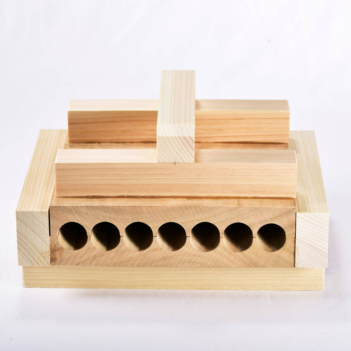 球断器 7連 サクラ材使用 家庭用　団子　みたらし団子　業務用品　厨房　クッキー　型_5