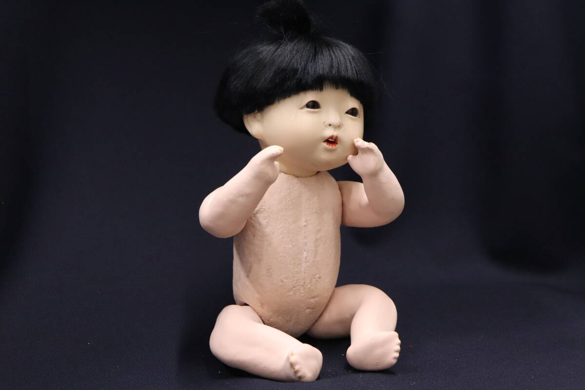 N6】時代 日本人形 わらべ人形 子供人形 約30㎝【検】市松人形 御所