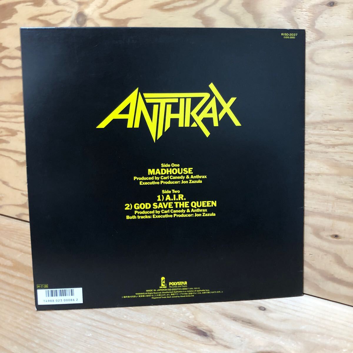 K3E1-241113 レア［LP レコード ANTHRAX アンスラックス MADDHOUSE R15D-2037］A.I.R マッドハウス_2
