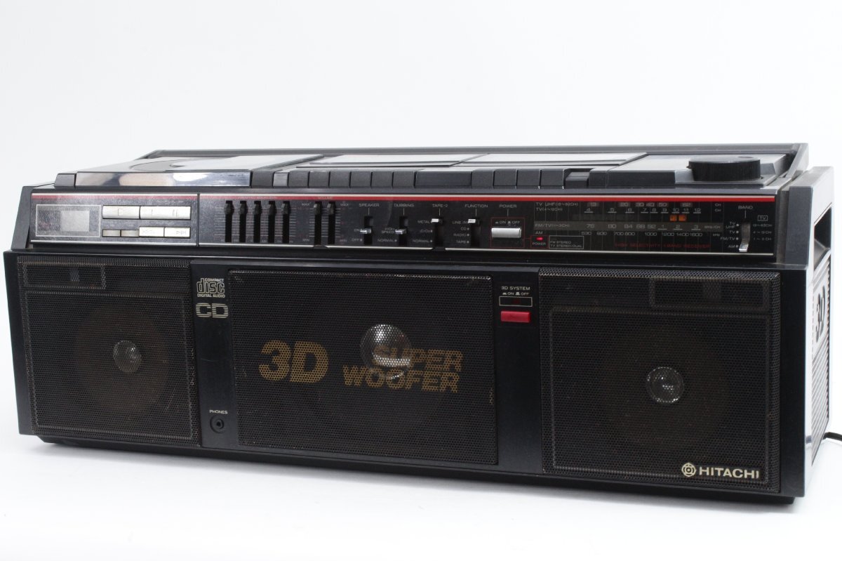 HITACHI ＊ [CX-CD9] 3D SUPER WOOFER ステレオカセットレコーダー TV