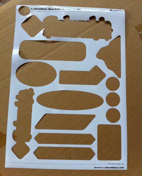 スノボ、スキー、自動車、バイク、などに貼れます。Columbia コロンビア ステッカーシート　A4サイズ　2枚セット 送料無料_3