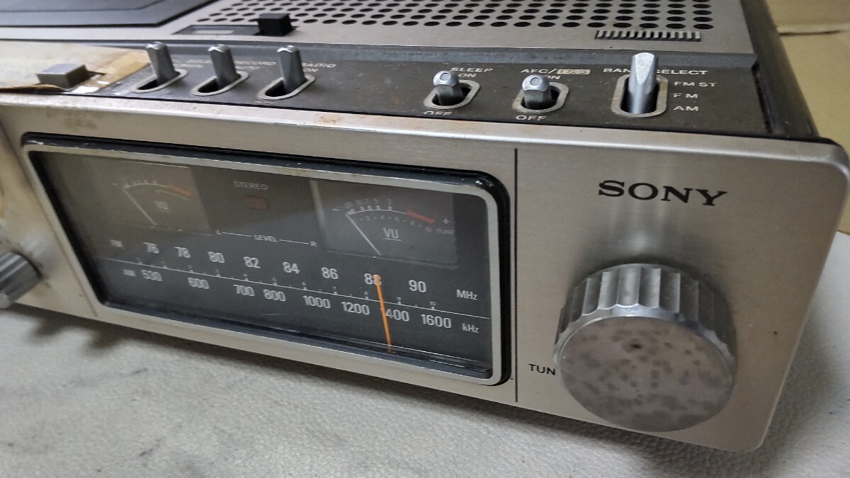 S993 SONY CF-2700 昭和レトロ AM&FMステレオラジオ・カセット
