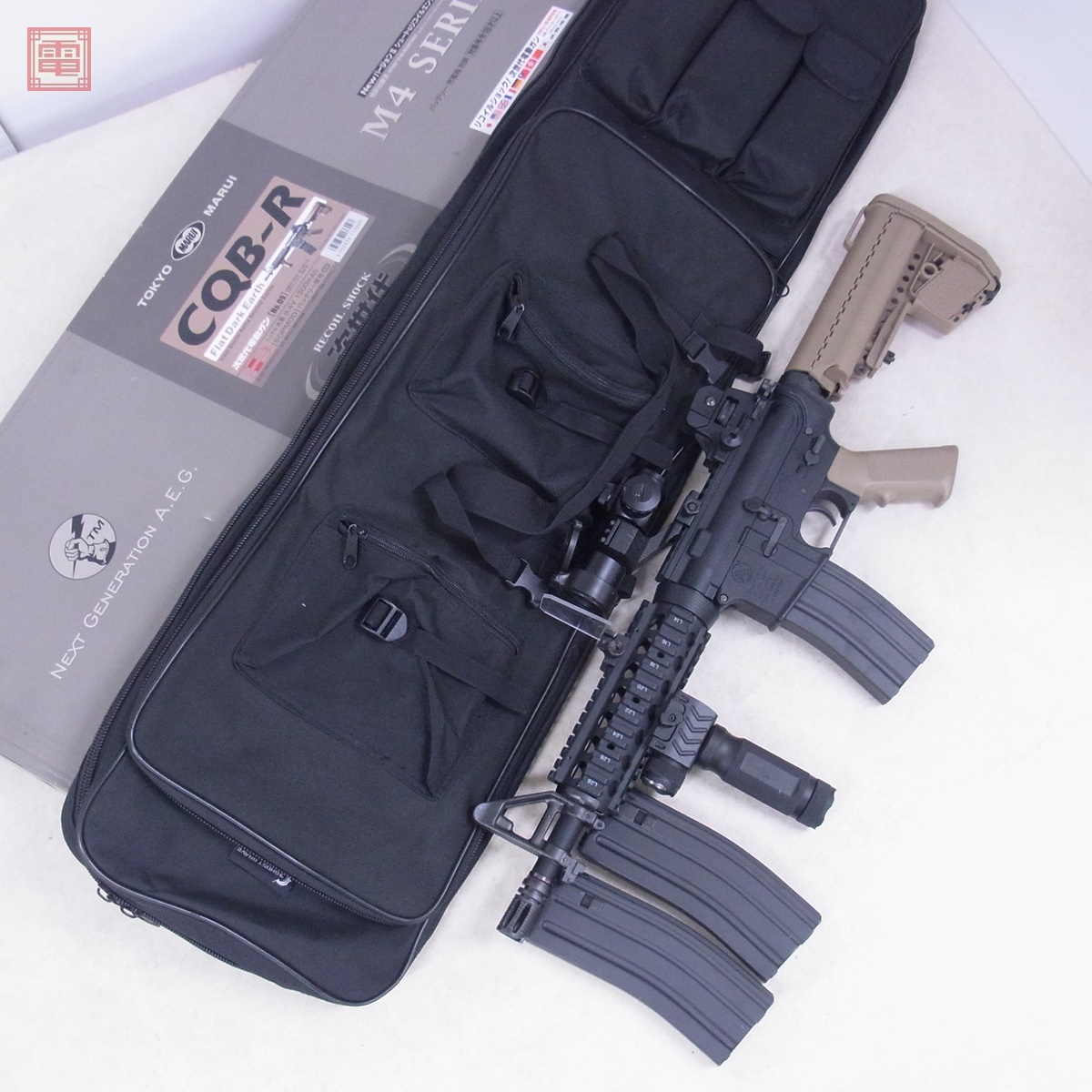 東京マルイ 電動ガン M4A1　　ガンケース付 カスタム品 東京マルイ 次世代電動ガン M4A1 CQB-R FDE ドットサイト