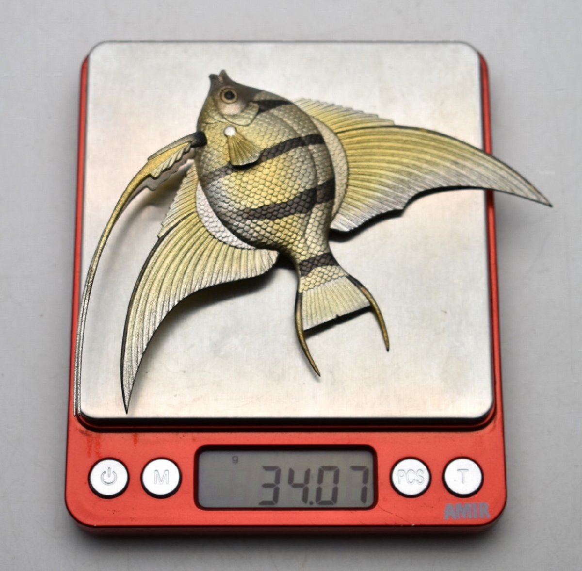 竜F515◇銀細工 銀製 SEKI 関工芸 武比古 SILVER ANGEL-FISH シルバー
