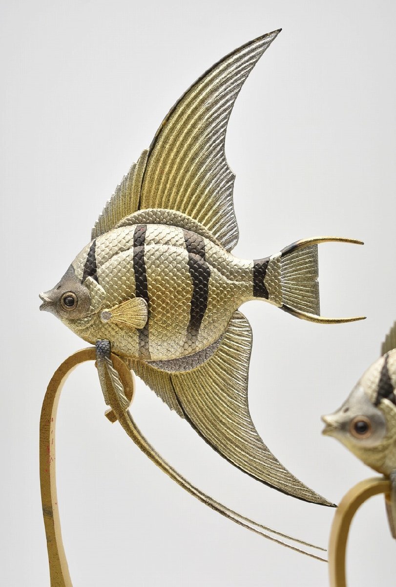 竜F515◇銀細工 銀製 SEKI 関工芸 武比古 SILVER ANGEL-FISH シルバー