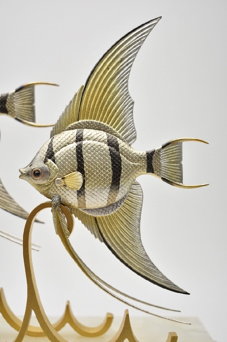 竜F515◇銀細工 銀製 SEKI 関工芸 武比古 SILVER ANGEL-FISH シルバー