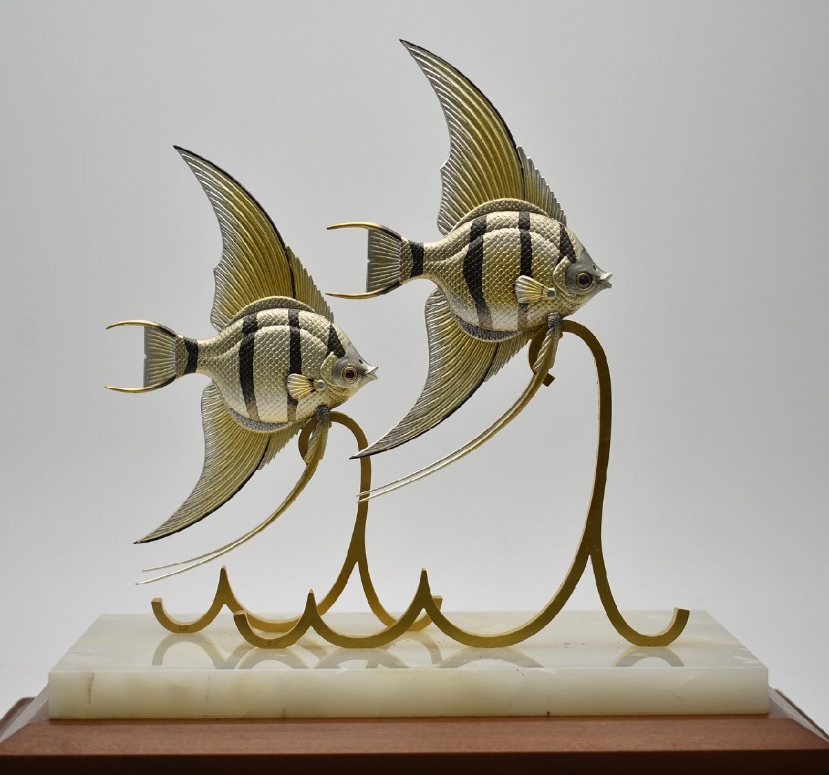 竜F515◇銀細工 銀製 SEKI 関工芸 武比古 SILVER ANGEL-FISH シルバー