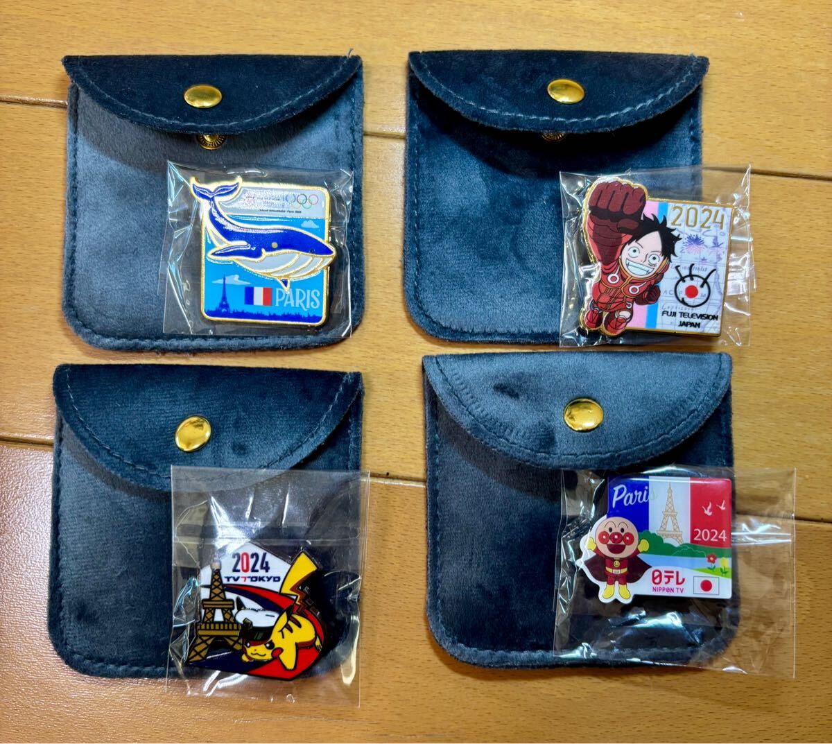 非売品】 パリオリンピック ピンバッジ ルフィ アンパンマン 非売品】 パリオリンピック ピンバッジ ルフィ アンパンマン