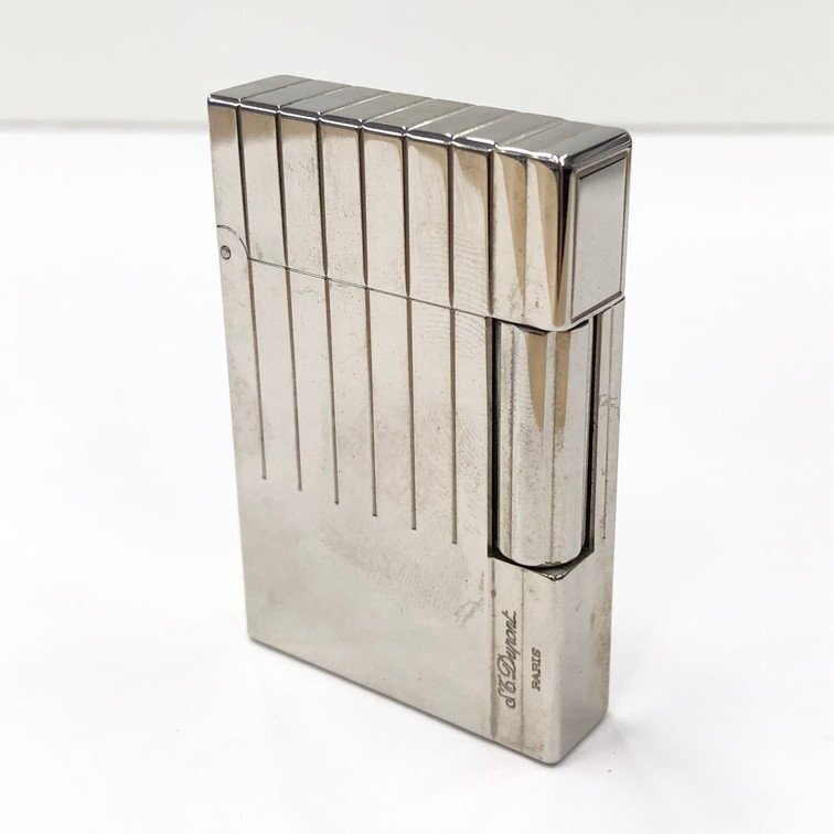 S.T. Dupont シルバー皿 箱付き S.T.Dupont デュポン ガスライター 1B1CB52 ギャッツビー シルバー