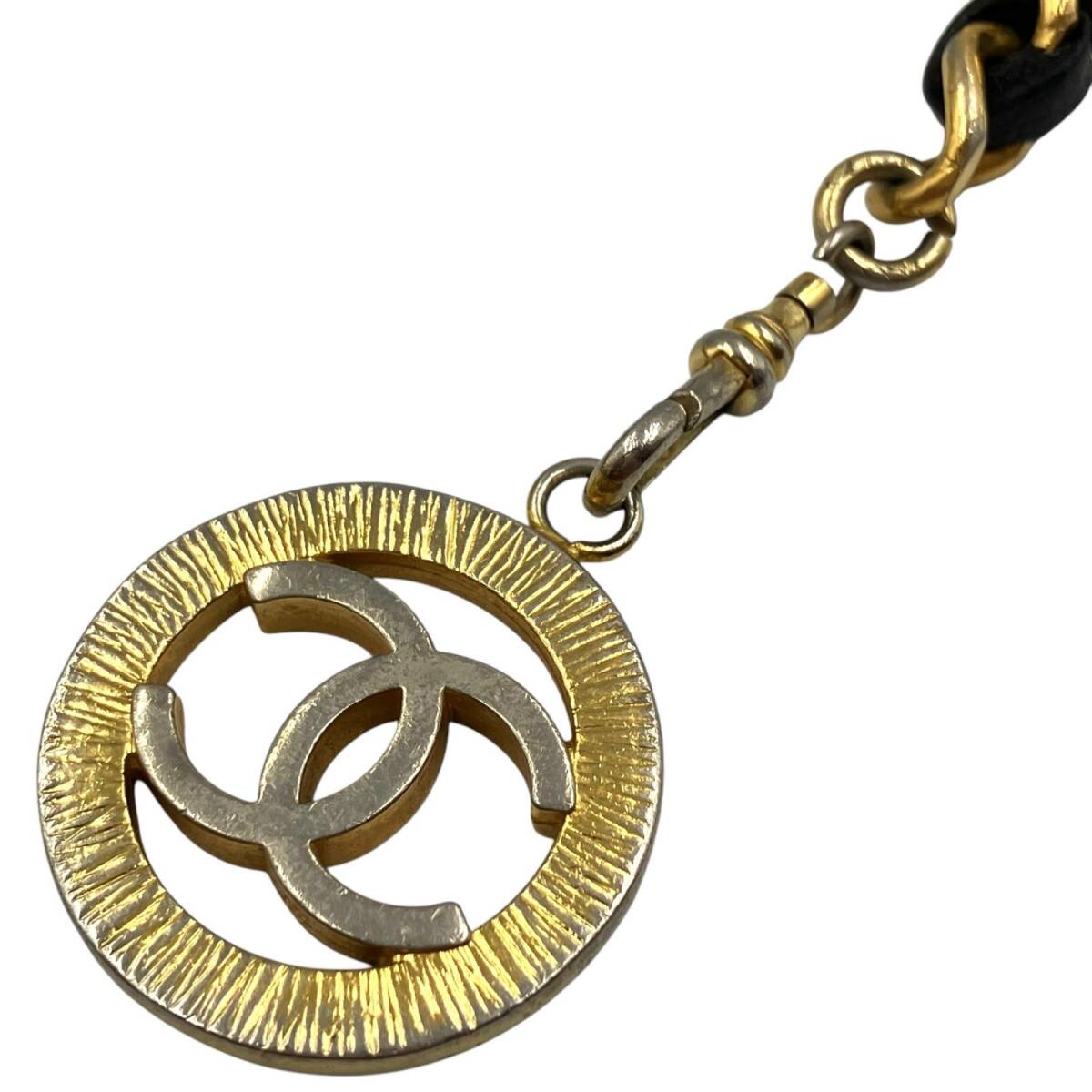CHANEL シャネル ココマーク レザー 3連ゴールドチェーンベルト