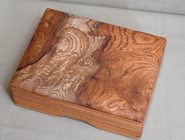 欅上杢・手作り、硯箱。文庫。小物入れ.新品。 【公式通販】
