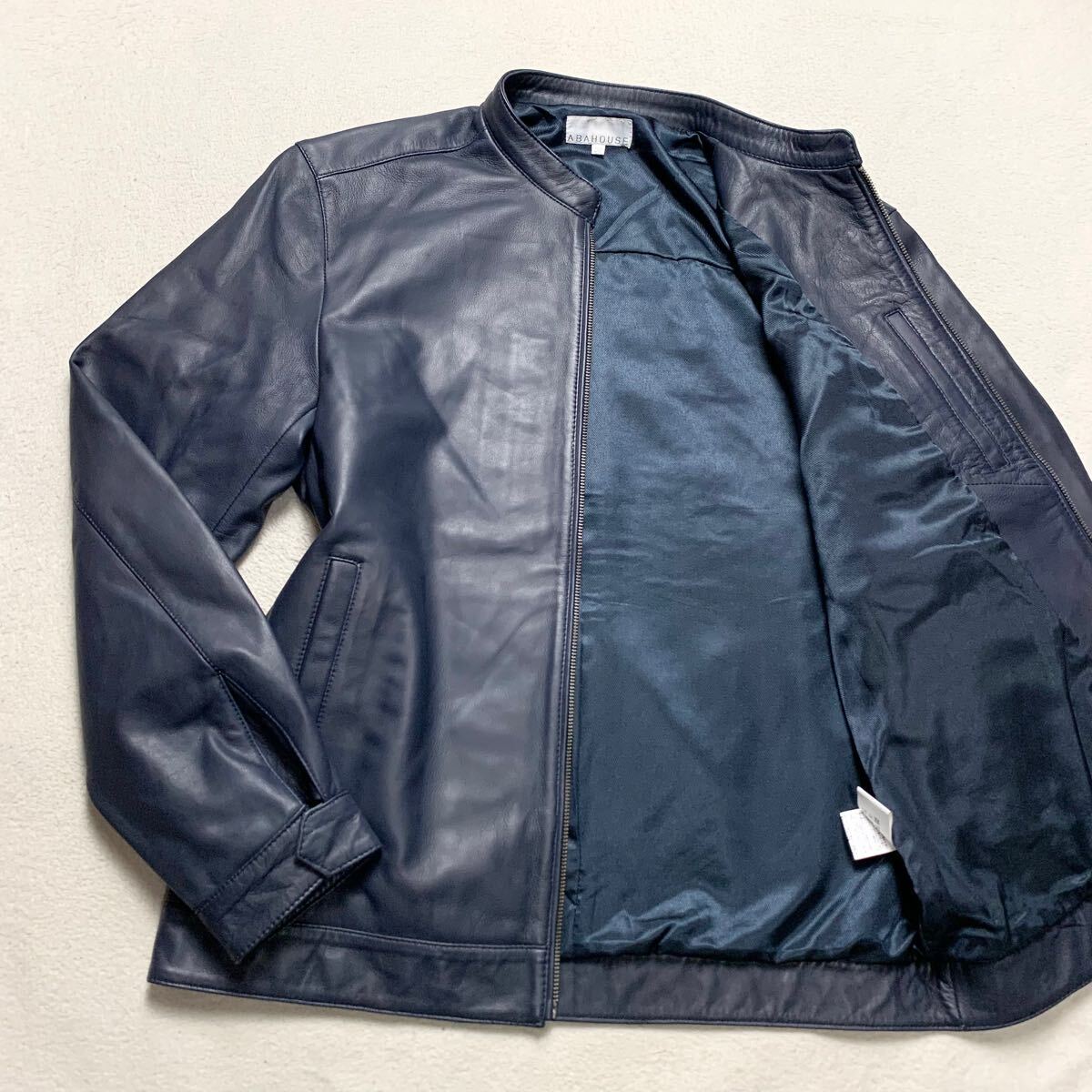 希少XL アバハウス【極上のラムレザー】ABAHOUSE ライダースジャケット 