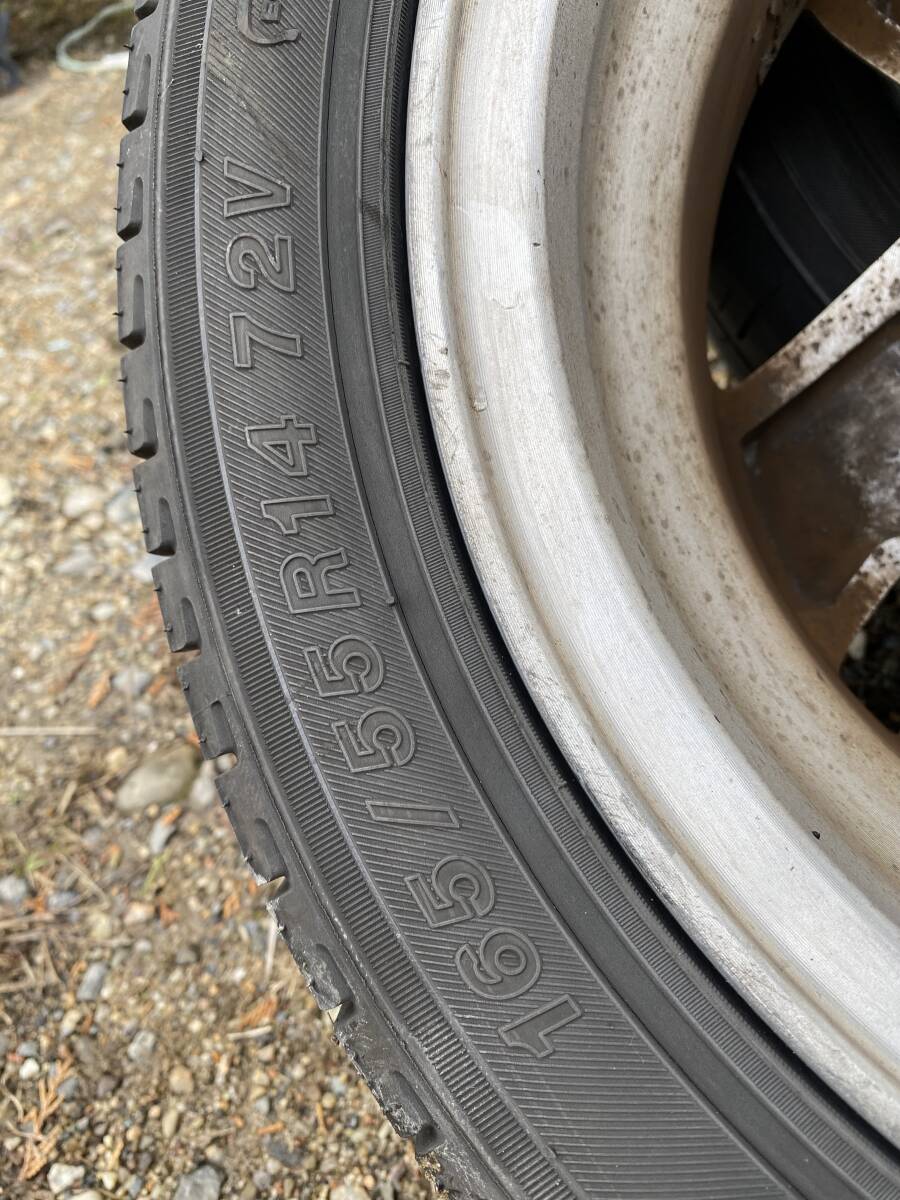 165/55r14 ノーマルタイヤ　ゼストスパーク　純正　4本 ゼスト 165&frasl;55R14 スパーク 0 深溝 4WD・5ドア・Wターボ