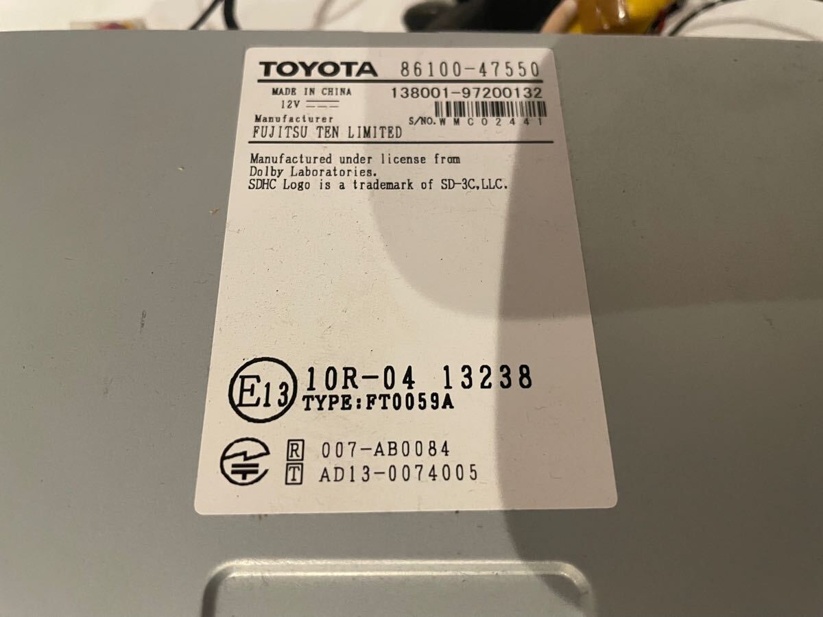 トヨタ純正SDナビ DSZT-YC4T Bluetooth DVD ロック解除済み HDMI 9