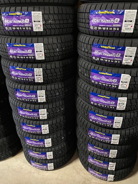 ◎個人宅同価格 2024年/日本製 グッドイヤー アイスナビ8 155/65R14 75Q 4本セット 送料込みで17，800円～ グッドイヤー NAVI ICE 2024年製&frasl;日本製 ◎ 個人宅同価格