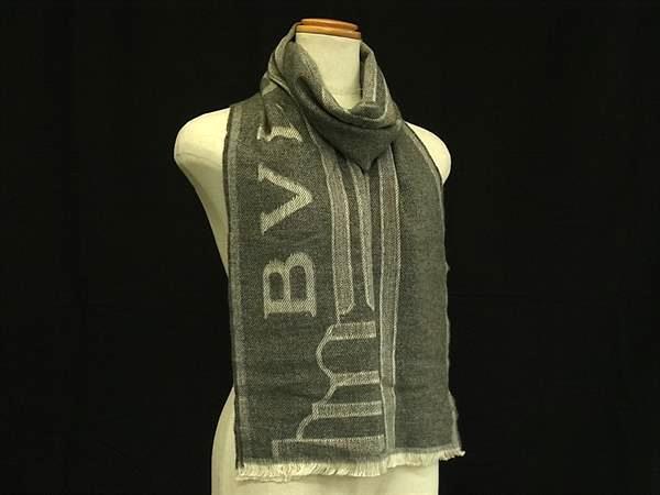 1円 □美品□ BVLGARI ブルガリ カシミア50%×シルク50% フリンジ