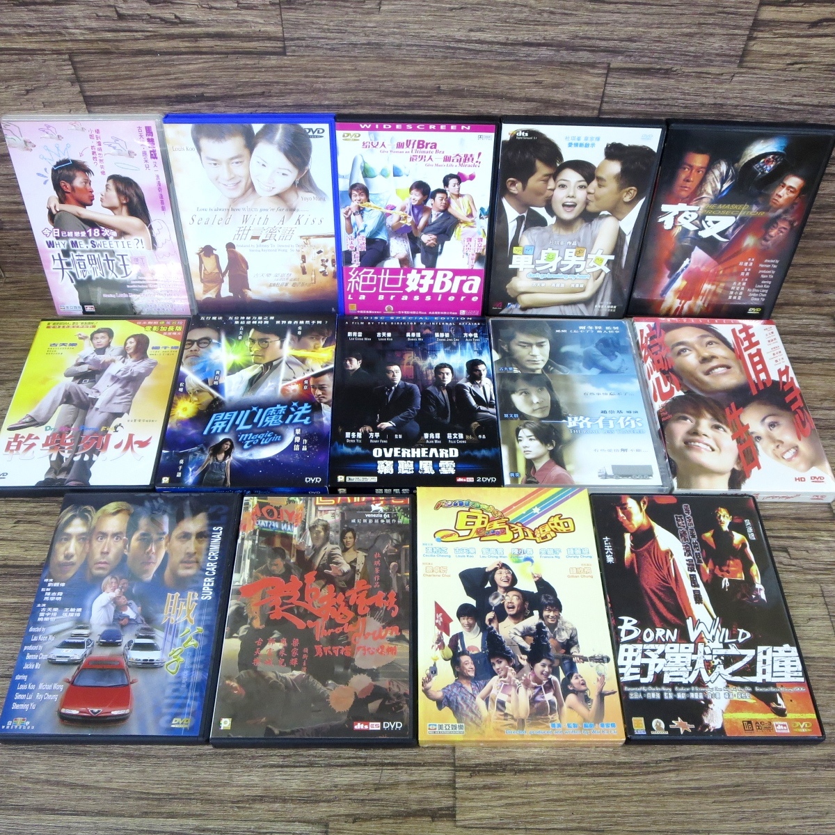 ルイス・クー主演 香港映画 DVD Blu-ray まとめ売り　14本 ◇古天樂 ルイス・クー 出演 香港，台湾映画 香港版DVD 14点セット