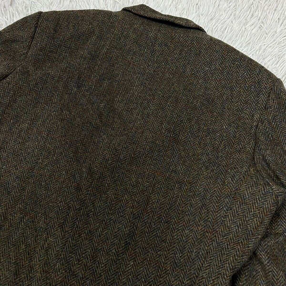 未使用級 2XL相当【ハリスツイード ヘリンボーン】HARRIS TWEED 