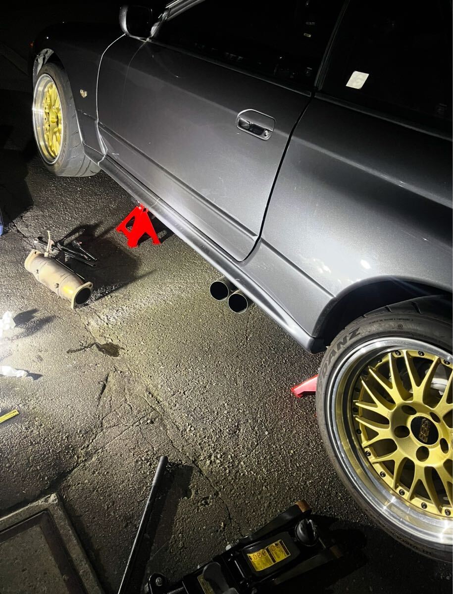 BNR32 RB26 サイド出しマフラー　デュアルマフラー　Gr.A ストレート　ワンオフ　イベント　サーキット用に　HCR32 180SX S13 流用_2