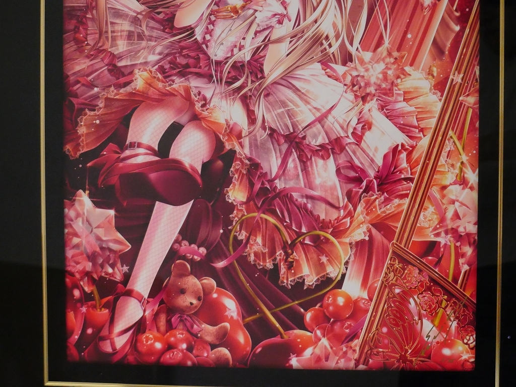 てぃんくる 版画 「CHOCOLAT CHERRY」3/35 額装特注 はるかぜせつな